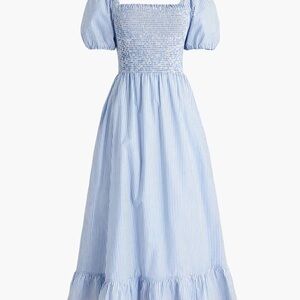 J. Crew Light Blue Striped Maxi Dress